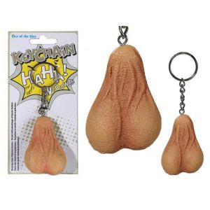 Out of the blue Metal key chain Testicle 
