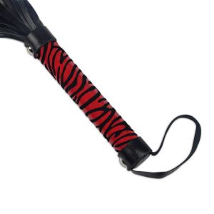 Lovetoy Whip Me Baby Leather Whip Black/Red 